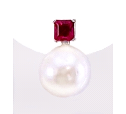 Pendientes oro 18 kt nano color perla