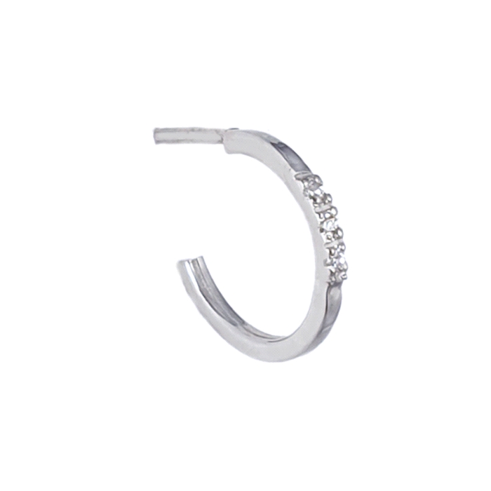 Pendientes aro oro 18 kt diamantes 0.03 ct Pendientes aro oro 18 kt diamantes 0.03 ct