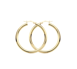 Pendientes aro cuadrado oro 18 kt 1.5x23 mm