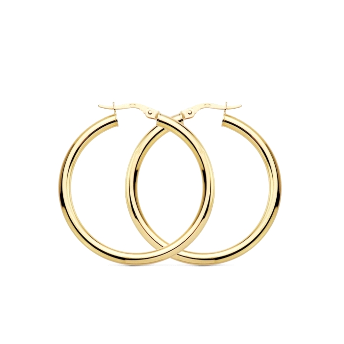 Pendientes aro cuadrado oro 18 kt 1.5x23 mm