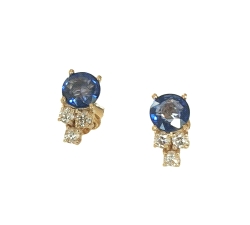 P.PEND ORO 18 KT  ZAFIRO DIAM. 0.24 CT                                                              