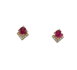 P.PEND. ORO 18 KT ZAFIRO  0.12 CT DIAMANTE                                                          