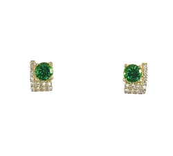 Pendientes oro 18 kt color fino 0.12 ct diamantes