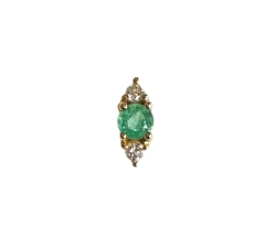 Pendientes oro 18 kt color fino 0.20 ct diamantes