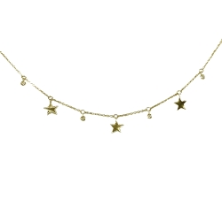 GARGANTILLA  ESTRELLA  ORO 18 KT  CIRCONITAS