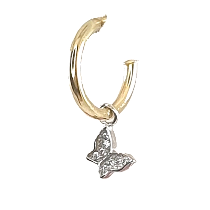 Pendientes mariposa oro 18 kt circonitas Pendientes mariposa oro 18 kt circonitas