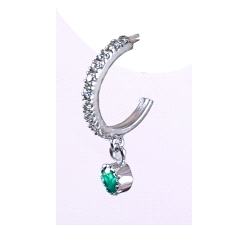 PENDIENTES ARO ORO 18 KT  COLOR FINO Y CIRCONITAS