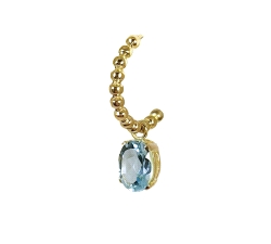 PENDIENTES BOLA  TOPACIO AZUL AMATISTA