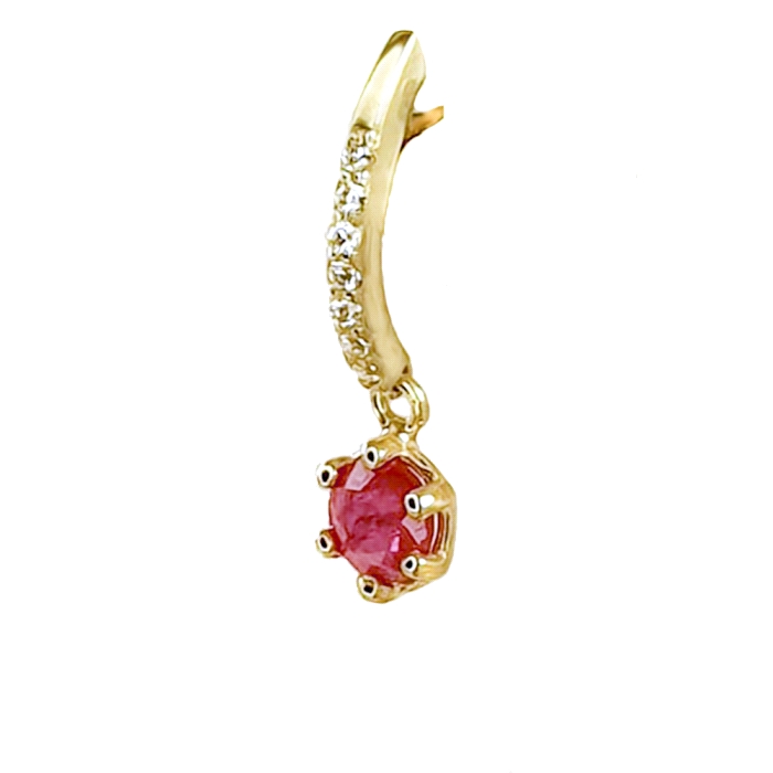 Pendientes oro 18 kt color fino 0.07 ct diamantes Pendientes oro 18 kt color fino 0.07 ct diamantes