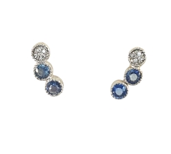 PENDIENTES  ORO 18 KT COLOR FINO 0.04 CT DIAMANTES