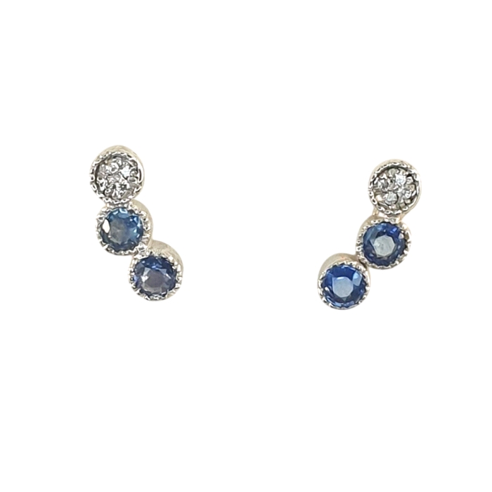 PENDIENTES ORO 18 KT COLOR FINO 0.04 CT DIAMANTES PENDIENTES ORO 18 KT COLOR FINO 0.04 CT DIAMANTES