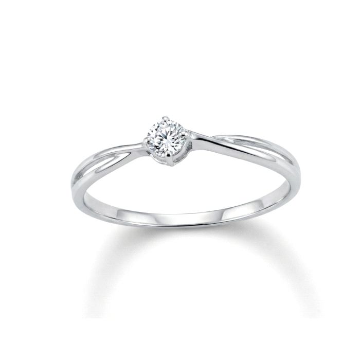 Anillo oro 18 kt 0.10 ct diamantes