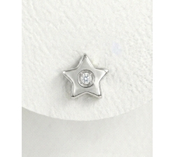 Pendientes estrella oro 18 kt diamantes