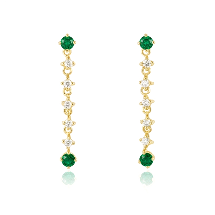 Pendientes color fino 0.15 ct diamantes