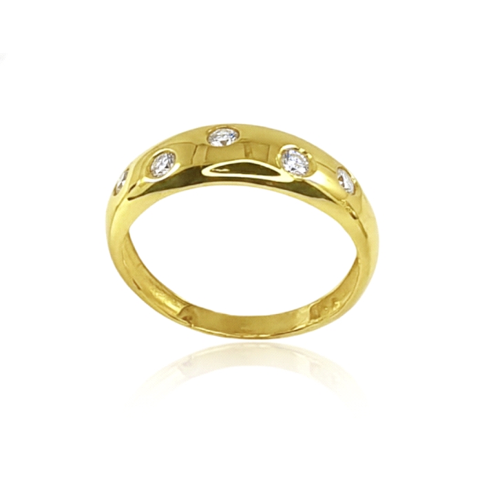Anillo oro 18 kt 0.24 ct diamantes