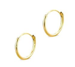 Pendientes oro 18 kt color fino 0.05 ct diamantes