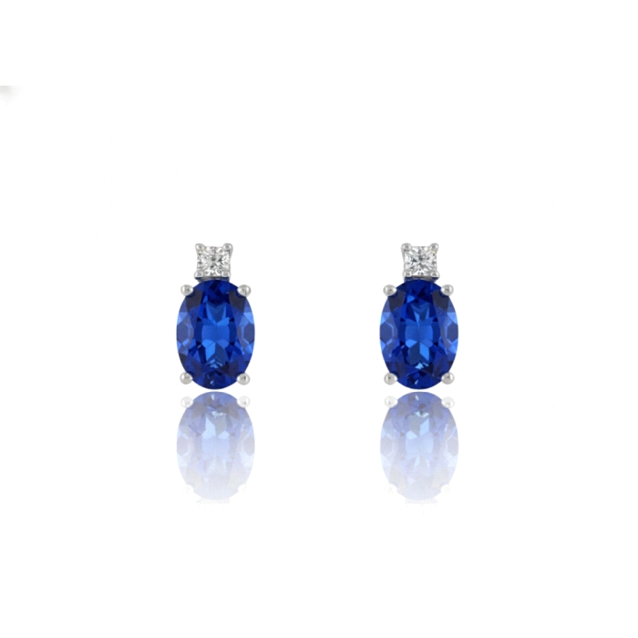 Pendientes oro 18 kt color fino 0.07 ct diamantes