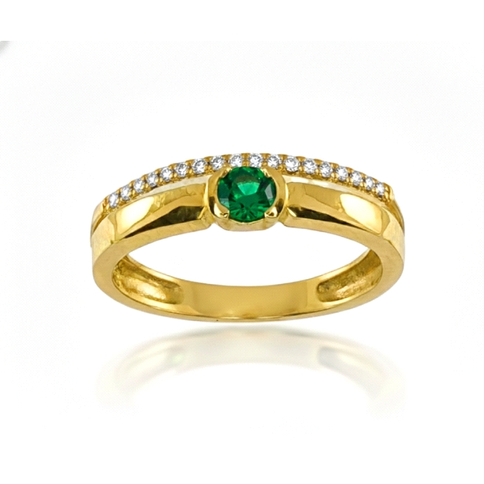 Anillo oro 18 kt color fino 0.09 ct diamantes