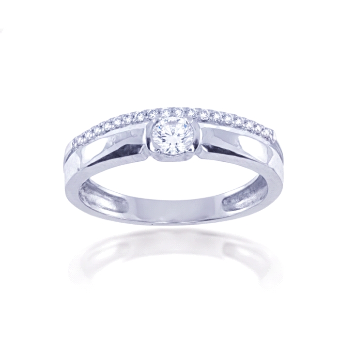 Anillo oro 18 kt 0.29 ct diamantes