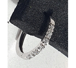 Aro articulado oro 18 kt  diamantes 0.18 ct