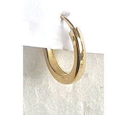 Pendientes aro cuadrado oro 18 kt 1.5x13 mm