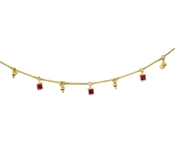 GARGANTILLA CARRE ORO 18 KT COLOR FINO