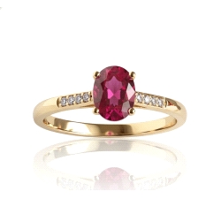 ANILLO ORO 18 KT ZAF.RUB.ESM 0.07 CT DIAMOND