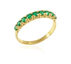 SORTIJA  ESMERALDA ORO 18 KT