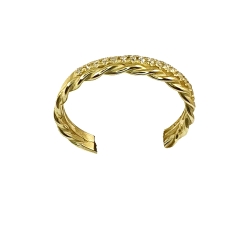 ANILLO DOBLE ORO 18 KT  0.09 CT DIAMANTE