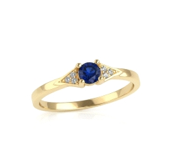 ANILLO ORO 18 KT ZAFIRO 0.04 CT DIAMOND
