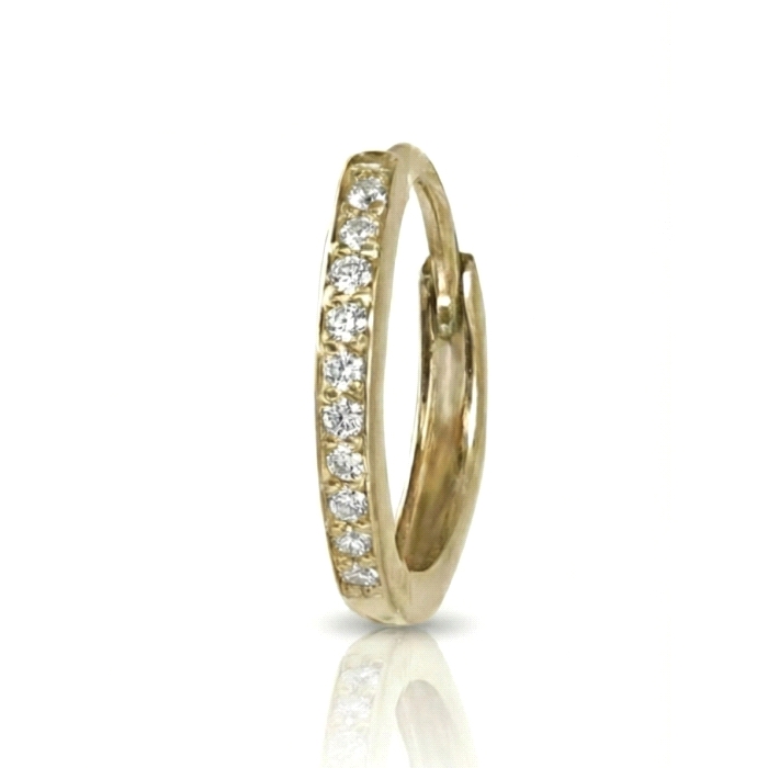 Aros articulados oro 18 kt 0.10 ct diamantes