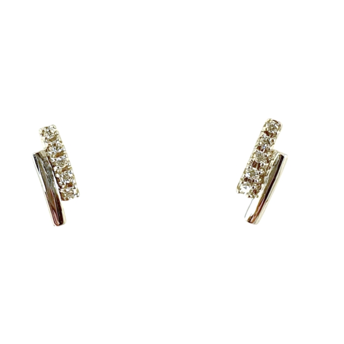 Pendientes oro 18 kt circonitas.