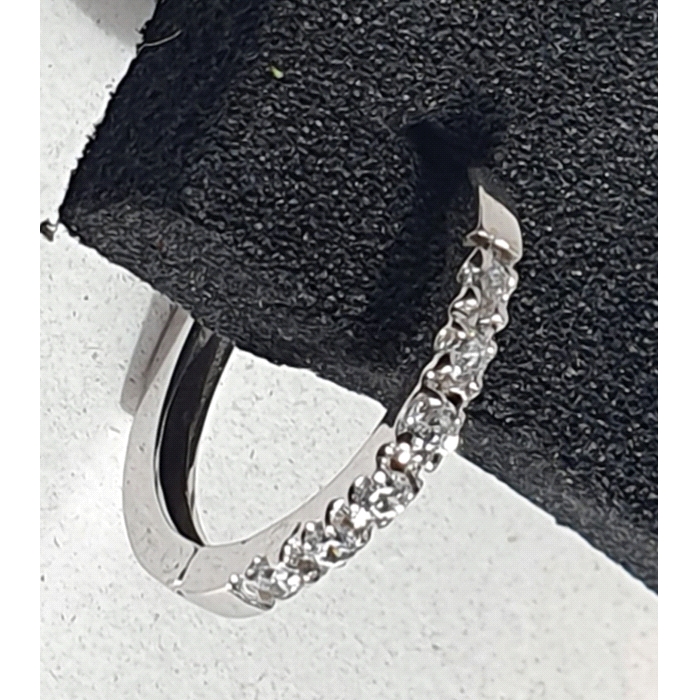Aro articulado oro 18 kt  diamantes 0.18 ct
