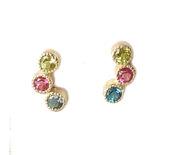 PENDIENTES  ORO 18 KT COLOR FINO