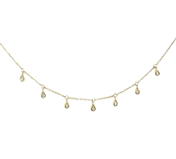 Gargantilla pera oro 18 kt color fino