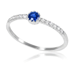 ANILLO ORO 18 KT CIRCONITA COLOR FINO