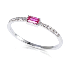 ANILLO ORO 18 KT DIAMANTES FINO