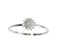 ANILLO ORO MINI SOL DIAMANTES