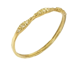 Anillo media alianza oro 18 kt circonitas