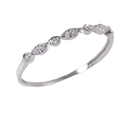 ANILLO MEDIA ALIANZA ORO 18 KT CIRCONITAS