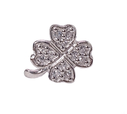 PENDIENTES TREBOL GRANDE 0.12 CT DIAMANTES