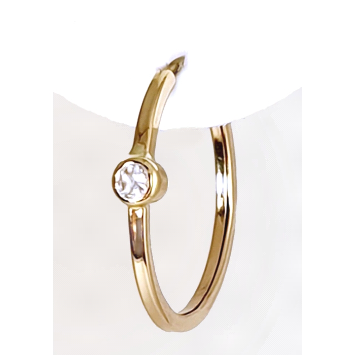 Aros oro 18 kt circonitas