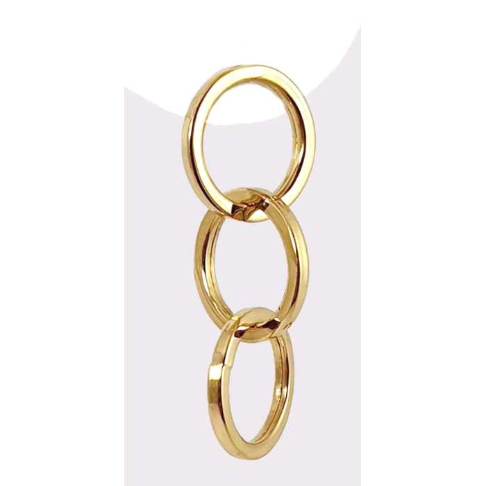 Pendientes triple aro oro 18 kt