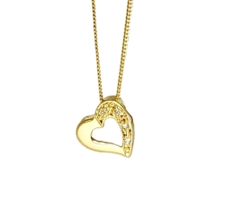 GARGANTILLA CORAZON ORO 18 KT DIAMANTES 0.04CT