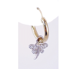 PENDIENTES LIBELULA ORO 18 KT CIRCONITAS