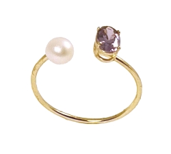 ANILLO ORO 18KT  COLOR FINO PERLA