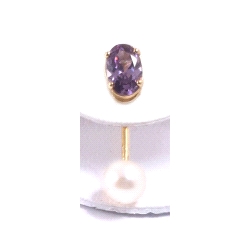 PENDIENTES ORO 18KT COLOR FINO PERLA