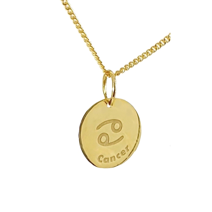 COLGANTE CANCER ORO 18 KT AMARILLO