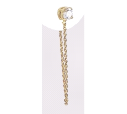 PENDIENTES ORO 18 KT  CADENA  CIRCONITA