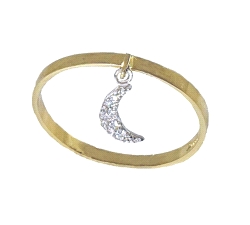 ANILLO LUNA ORO 18 KT CIRCONITAS